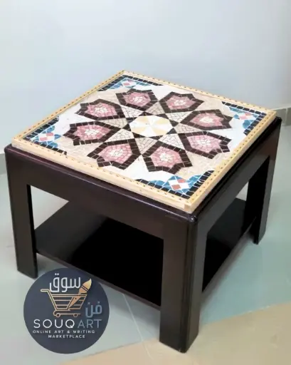 قرص طاولة تصميم زخرفة هندسية